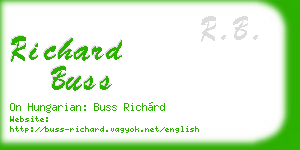 richard buss business card