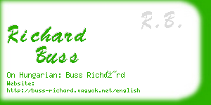 richard buss business card